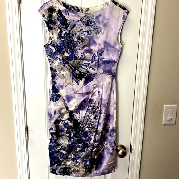 Silk Suzi Chin for Maggy Boutique Oriental Floral Sheath Dress size 4 - Picture 1 of 5